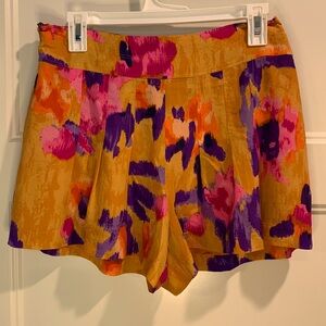 RAMY BROOK NEW YORK womens silk blend, lined shorts size small elastic waist